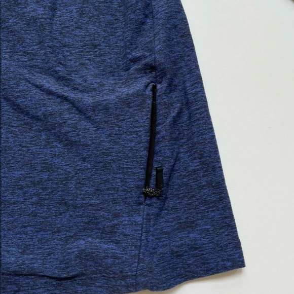 Lululemon Mens 1/2 Zip Surge Warm Heathered Cerulean Blue/Black Sz XL - Picture 5 of 6